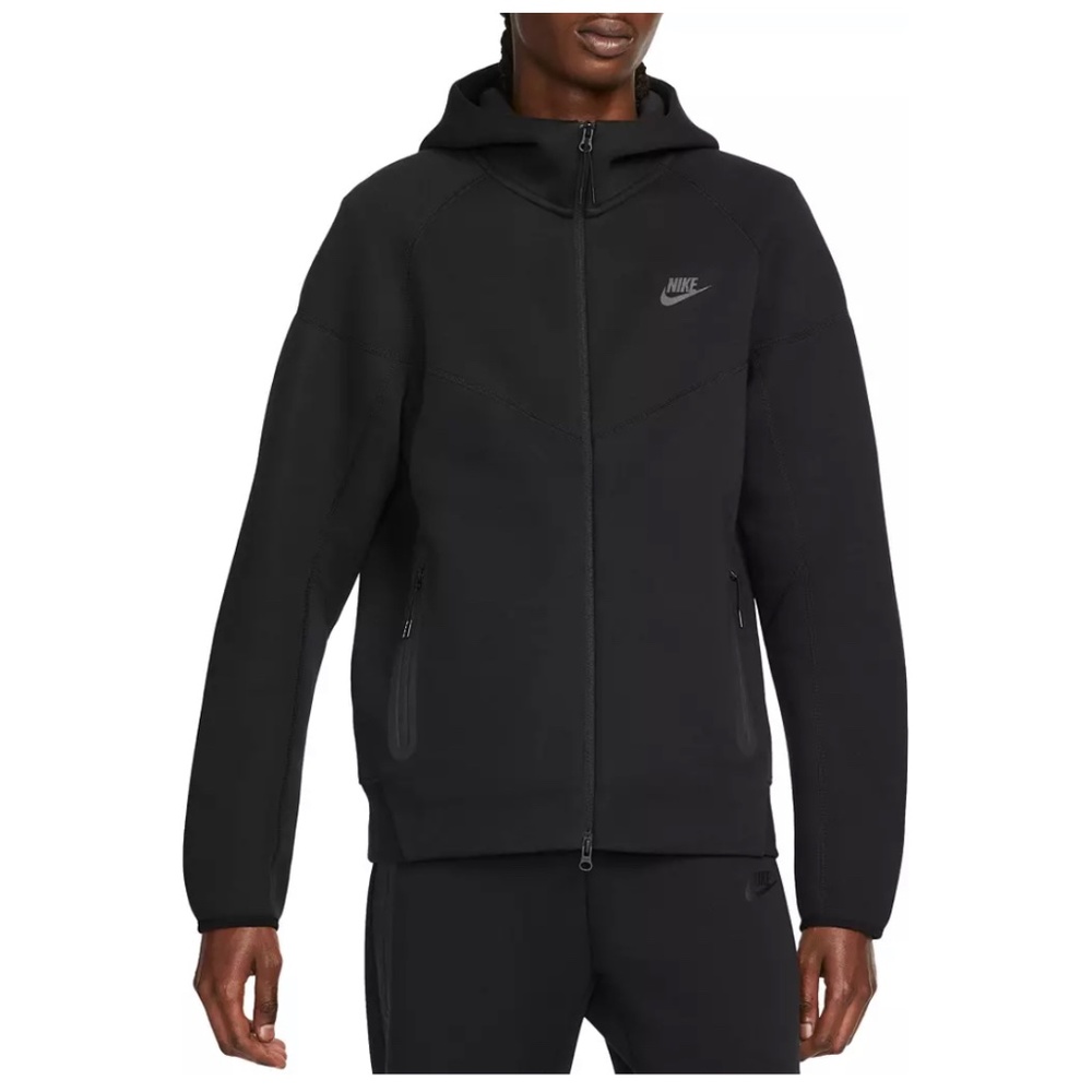 Nike Men's Sportswear Tech Fleece Full Zip Hoodie BLK size medium